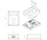 Розетка компьютерная RJ-45(8P8C) Hyperline SB1-1-8P8C-C6-WH
