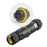 Соединительконнектор для проводов LD518 2контактный водонепроницаемый черный 49186