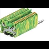 Клемма TP 1-1 земля угловая, сечение2.5 мм. кв., желто-зеленая