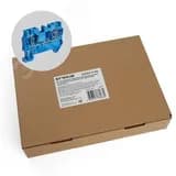 Зажим пружинный, 2-проводной проходной ЗНИ - 6,0, JXB ST 6, синий LD552-2-60 FERON