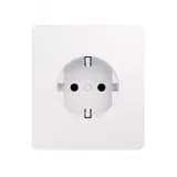 Розетка ROUND одинарная с/з скрытой установки, со шторками 16А механизм перламутр