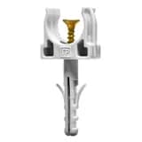 Крепеж-клипса с дюбелем и саморезом серая d16 мм в малой упаковке (10шт/900шт уп/кор) Промрукав