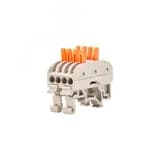 Клемма СМК 222-424D проходная 4-полюсная, с креплением на DIN-рейку (0,08-4 кв мм), серая (4 шт./уп.), REXANT