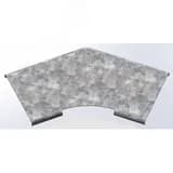 Крышка к углу плоскому плавному 45 град. к лотку 50, толщина 0,7 мм, Сендзимир цинк OSTEC