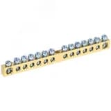 Шина нулевая с заземлением 6х9мм 14/1 крепление по центру YNN10-14-100 IEK