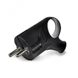 Евровилка угловая с ушком черная А0112 Универсал