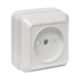 Розетка 1-мест. 10А б/з бел. с защ. штор. Рим EKF PROxima