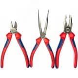 Набор ШГИ в ложементе 3 предмета комплектация: 0302180 плоскогубцы 180 мм 2612200 длинногубцы 200 мм 7002160 бокорезы 160 мм чёрные 2-компонентные рукоятки