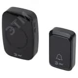 Звонок дверной C88 беспроводной, черный, 36 мелодий ЭРА