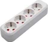 PST1641020 Розетка переносная разборная на 4 гнезда с заземлением 250В 16A IP20 белая 39012