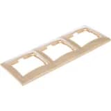 Рамка 3-м КВАРТА РГ-3-ККм горизонт. крем. IEK EMK30-K33-DM