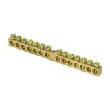 Шина PEN «ноль-земля» 6х9 14 отвер. латунь крепеж по центру PROxima EKF sn0-63-14