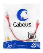 Патч-корд Cabeus PC-UTP-RJ45-Cat.5e-0.3m-RD-LSZH (U/UTP, CAT.5E, LSZH, 0.3 м, красный) (9511c)