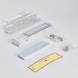 Электромагнитный замок (сила удержания 280кг), в комплекте с уголком, цвет серебристый сатинированный алюминий RAL 7047 RL-EML280-L0S R-Lock