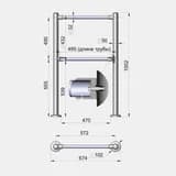 Комплект ограждения 3V 0.5 м (без вертикальных стоек) ТриВиТех