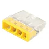 Клемма монтажная 4проводная STEKKER для 1жильного проводника LD2273204 5 штук в упаковке 32414