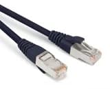 Патч-корд F/UTP, 5е, 1 м Hyperline PC-LPM-STP-RJ45-RJ45-C5e-1M-LSZH-BK