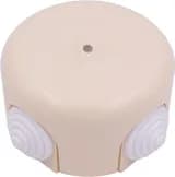 Коробка распределительная 78мм (4 кабельных ввода в комплекте) пластик песочн. зол. Bironi B1-521-24-K