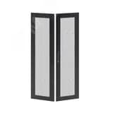 Дверь перфорированная двухстворчатая для IT-CQE 1200x800 RAL9005