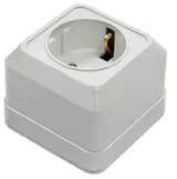 Розетка 1-м BOLLETO защ. шторки с заземл. накл. 7028х бел. ASD / IN HOME 4690612000954