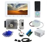 Комплект СКУД и видеодомофона Slinex 7 с видеопанелью, SD карта, электромех. замком счит. и ключами TM (белый) ST