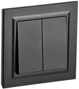 Выключатель 2-кл. СП BRITE ВСР10-2-0-БрЧ 10А в сборе черн. IEK BR-V20-0-10-K02-F