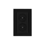 Розетка 2-я Karea LINE STAR без заземл. чер. Makel 86054017