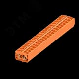 Клемма TB 2-2 фронт. подключение с защелк.ножками, сечение 2,5 мм. кв., оранжевая