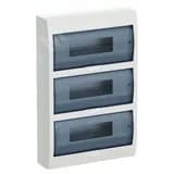 Щит распределительный навесной ЩРн-П-36 IP41 пластиковый белый прозрачная дверь