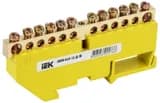 Шина PE "земля" на DIN-изоляторе ШНИ-6х9-12-Д-Ж IEK YNN10-69-12D-K05