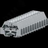 Клемма TB концевая 1-1 с бок. подключ. с крепеж.фланцами, серая