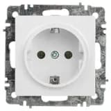 Розетка 1-м СП Accent 6-202-01 16А IP20 250В 2P+E Schuko AL/CU бел. Intro Б0063678