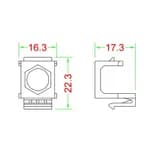 Вставка формата Keystone Jack для коаксиальных разъемов Hyperline KJ1-COAX-WH