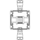 Взрывозащищенная клеммная коробка из алюминия TBE-A-12 - (6xCBC.2) -1x6018ANP22BKM2SB(A) - 1x6018ANP22BKM2SB(C)1Ex e IIC Т5 Gb / Ex tb IIIC T95°C Db IP66