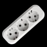 Розетка-колодка 3 поста наружная с заземлением ABS-пластик E303 Универсал