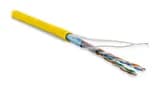 Кабель витая пара, экранированная 4х2х0,48 Hyperline FUTP4-C5E-P26-IN-LSZH-YL-100 (100 м)