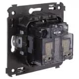 Розетка 1-м СП 2мод. Avanti «Черный матовый» 16А 2P+E защ. шторки механизм черн. DKC 4412003