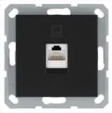 Розетка компьютерная 1-м RJ45 IP20 кат. 5E механизм антрацит Jasmart G6105B