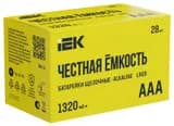 Элемент питания алкалиновый AAA/LR03 Alkaline бокс (уп.28шт) IEK ABT-LR03-OP-B28