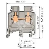 Клемма винтовая 6мм.кв. M6/8