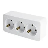 Розетка 3местная сз открытой установки STEKKER 250В 16А IP20 серия София белый MST161301 49306