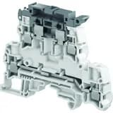 Клемма винтовая ZS4-D2-SF1 - 4 мм?, 2 уровня, 4 зажима, держатель предохранителя на верхнем уровне