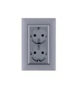 Розетка 2-я Karea RIZZ STAR с заземл. сер. Makel 88065082