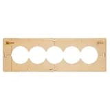 Шаблон для подрозетников c 5 отв. диам. 82 мм EKF Expert