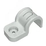 Крепеж-скоба пластиковая односторонняя для прямого монтажа серая в п/э д20 (50шт/600шт уп/кор) Промрукав