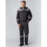 Костюм Титан СОП с капюшоном (ткань Смесовая,210) п к, темно-серый светло-серый, 68-70 182-188