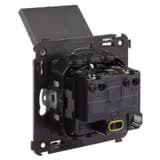 Розетка 1-м СП 2мод. Avanti «Черный матовый» 16А 2P+E защ. шторки с крышкой механизм черн. DKC 4412013