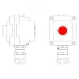 Взрывонепроницаемый пост управления из алюминия LCSD-01-B-MC-P1R(11)x1-PCMB-KAEPM3MHK-26 DKC