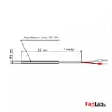 Датчик температуры, термопара К-тип 4х50 мм (кабель 1 м)