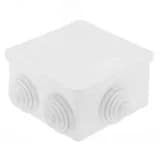 Коробка распределительная 70?70?40 6 муфт д26, IP44, открытой проводки, белый